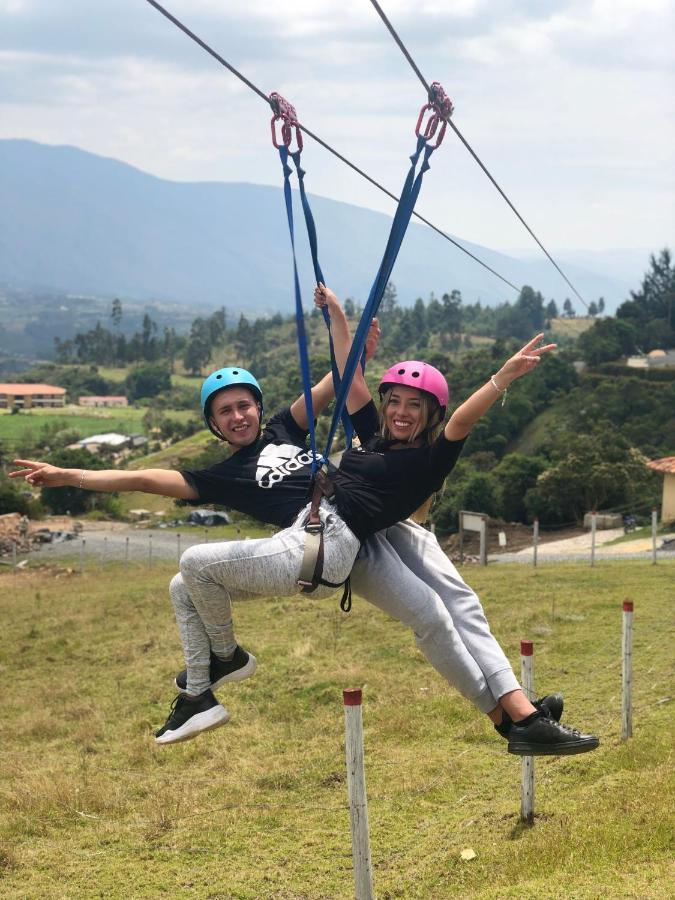 Glamping Y Chalet Aventura Park Villa De Leyva La Periquera エクステリア 写真