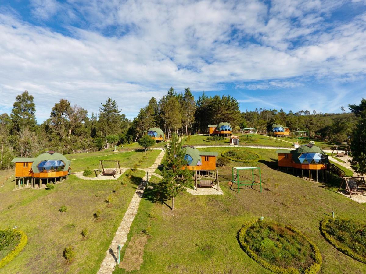 Glamping Y Chalet Aventura Park Villa De Leyva La Periquera エクステリア 写真