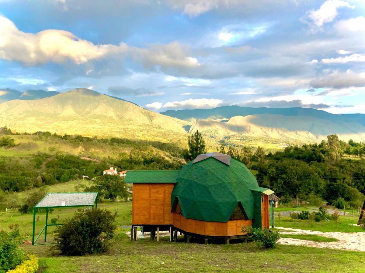 Glamping Y Chalet Aventura Park Villa De Leyva La Periquera エクステリア 写真