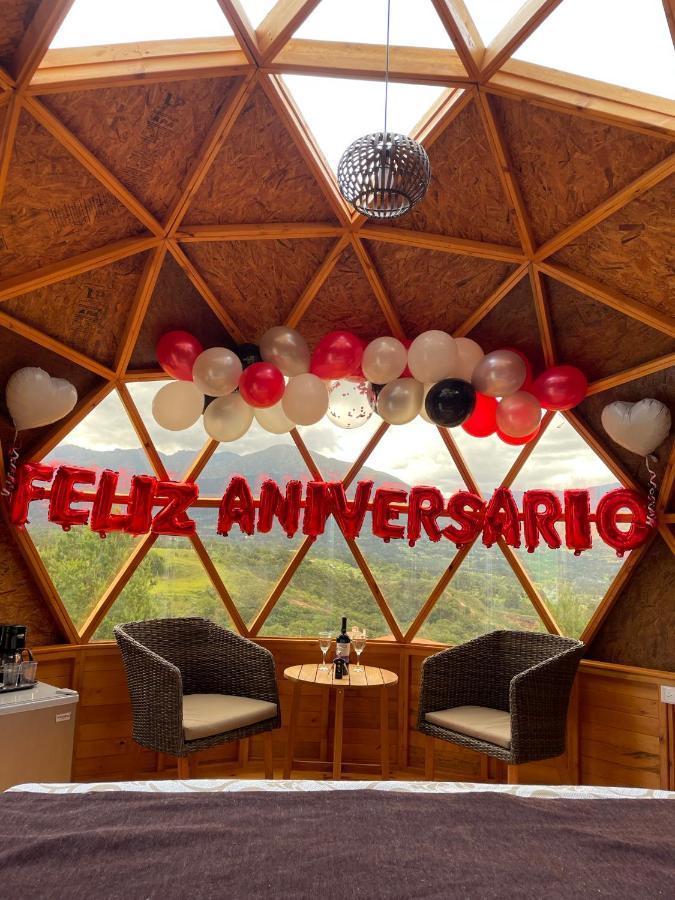 Glamping Y Chalet Aventura Park Villa De Leyva La Periquera エクステリア 写真