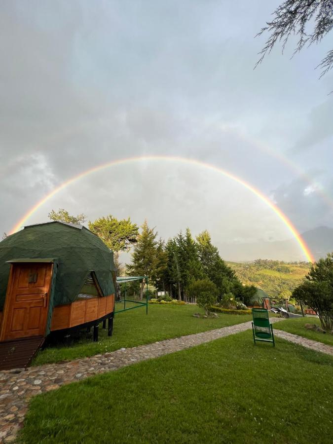 Glamping Y Chalet Aventura Park Villa De Leyva La Periquera エクステリア 写真