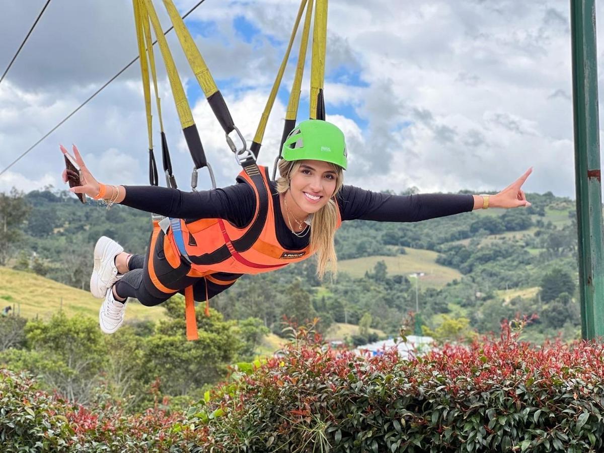 Glamping Y Chalet Aventura Park Villa De Leyva La Periquera エクステリア 写真