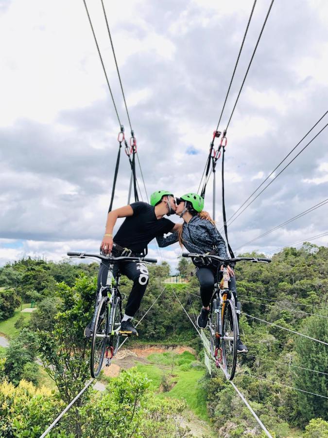 Glamping Y Chalet Aventura Park Villa De Leyva La Periquera エクステリア 写真